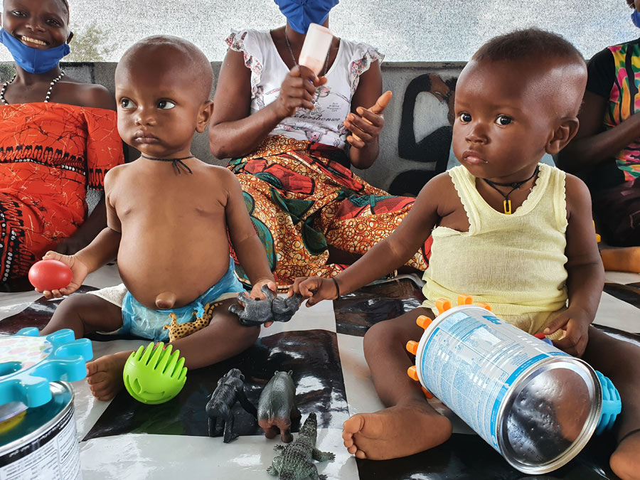 Play therapy at Hangha Hospital in Kenema, Sierra Leone