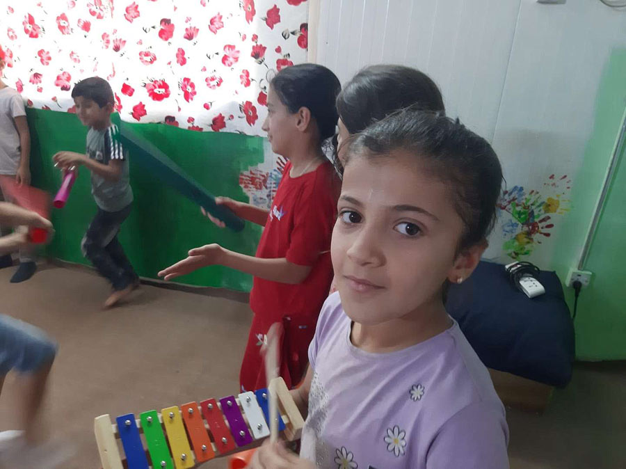 Children at the workshop in the Arbat Camp 